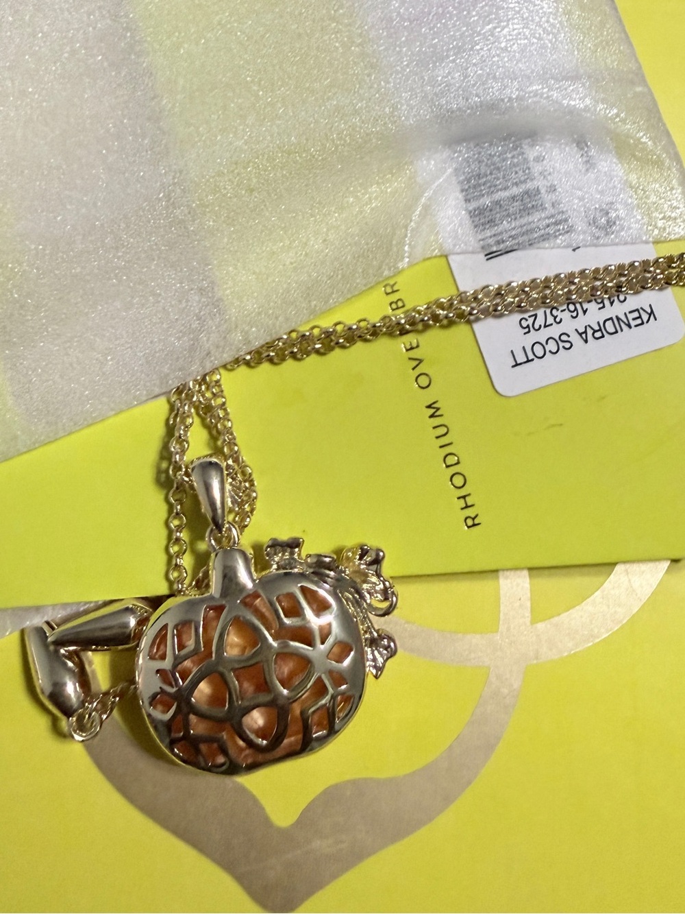 Kendra Scott Pumpkin Long Pendant Necklace - Picture 6 of 6